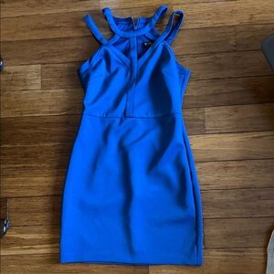 Guess Vibrant Blue Strappy Mini Dress